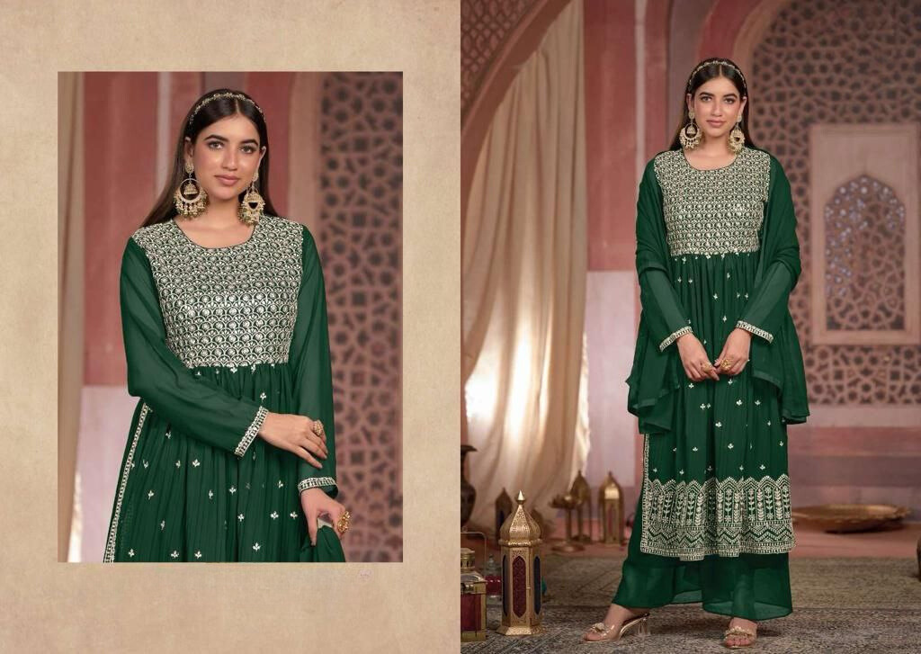Embroidered Designer Palazzo Suits For Women in USA