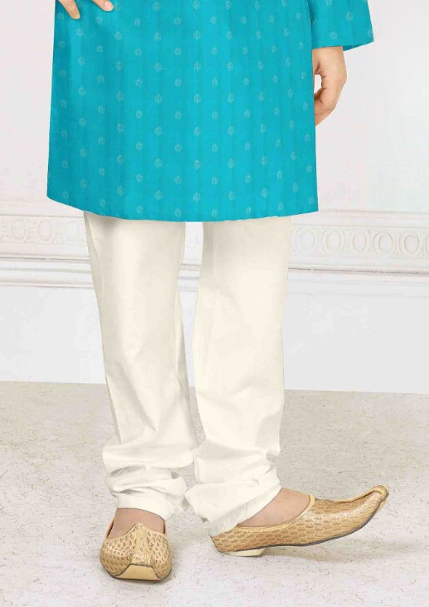 Poly Blended Kurta Pajama Set For Kids in Chandler