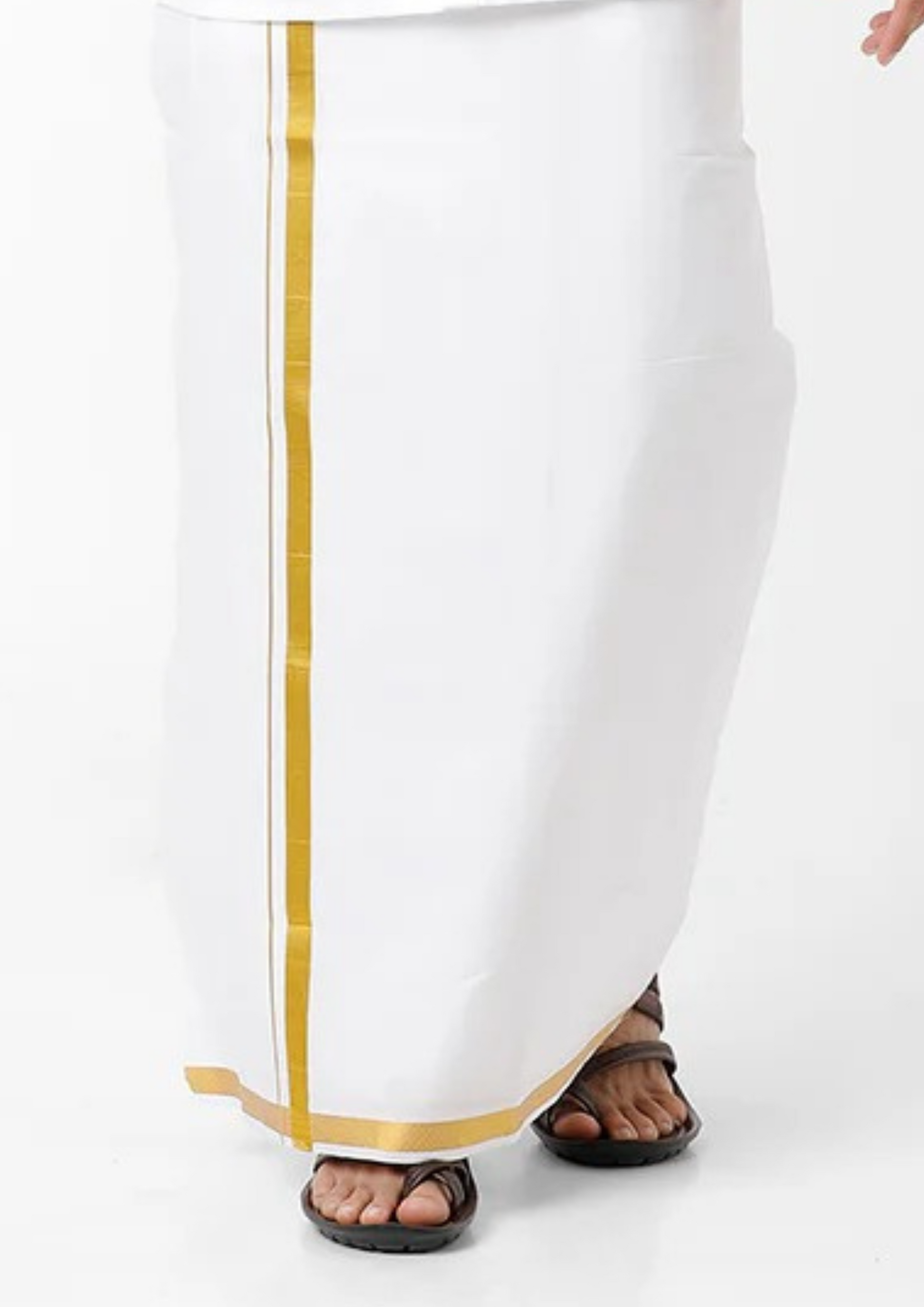 Golden Zari Border Dhoti Set Near Me