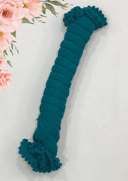 Dazzling Teal Blue Colored Chiffon Dupatta