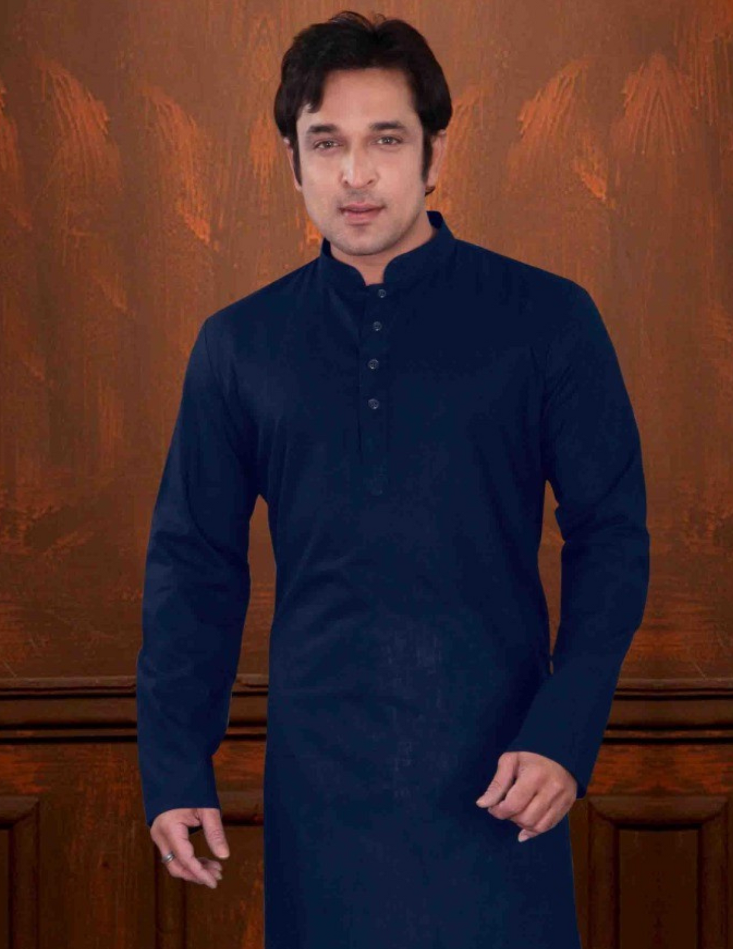 Navy Blue Color Kurta With Pajama Set Near Me