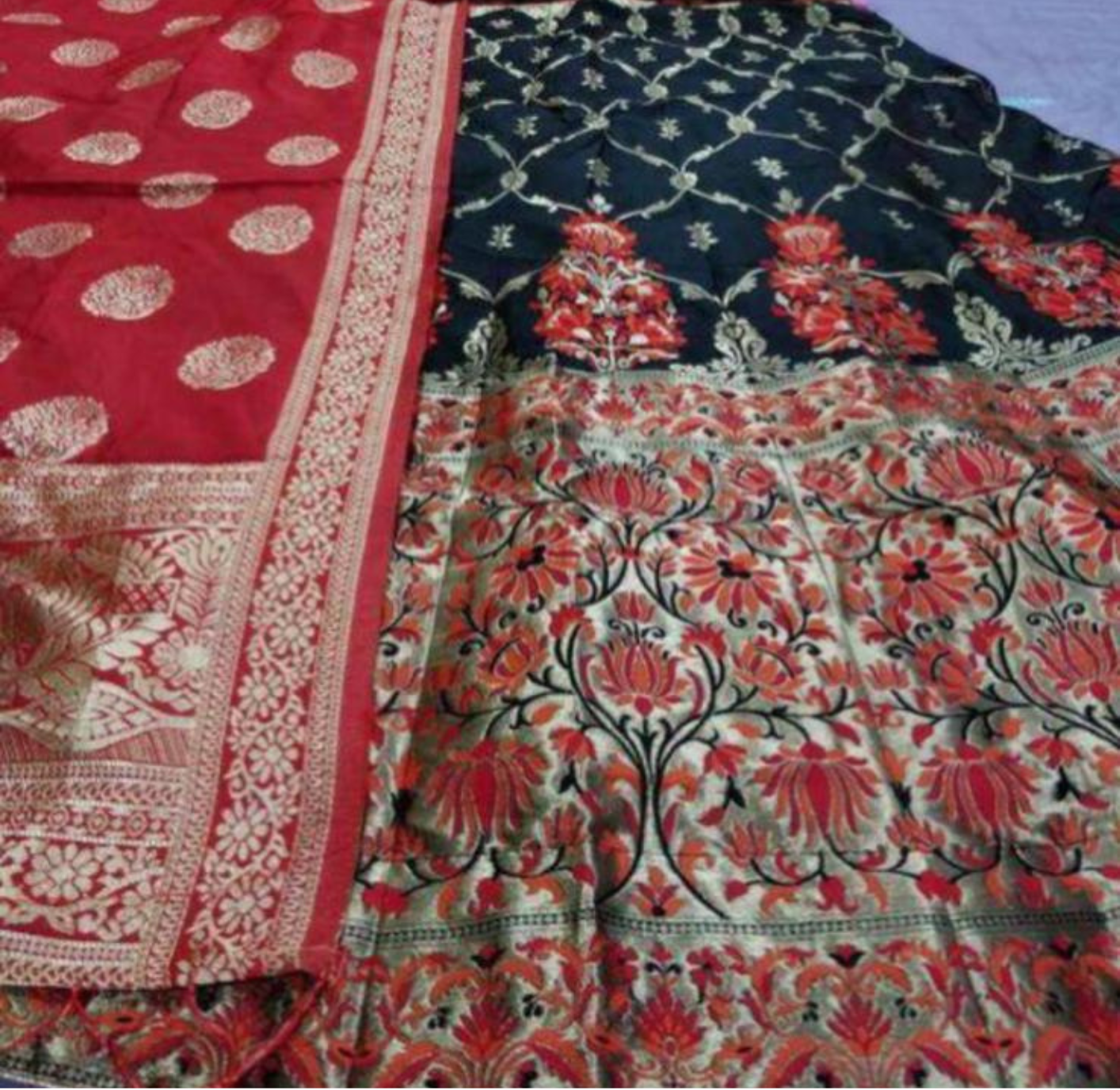 Attractive Red Color Embroided Lehenga Choli In USA