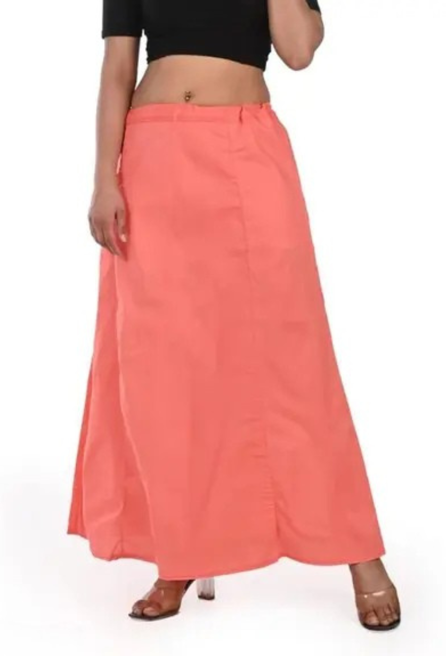 Charming Pink Color Pure Cotton Readymade Petticoat For Women