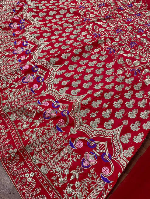 Dazzling Red Color Wedding Lehenga Choli in Yuma