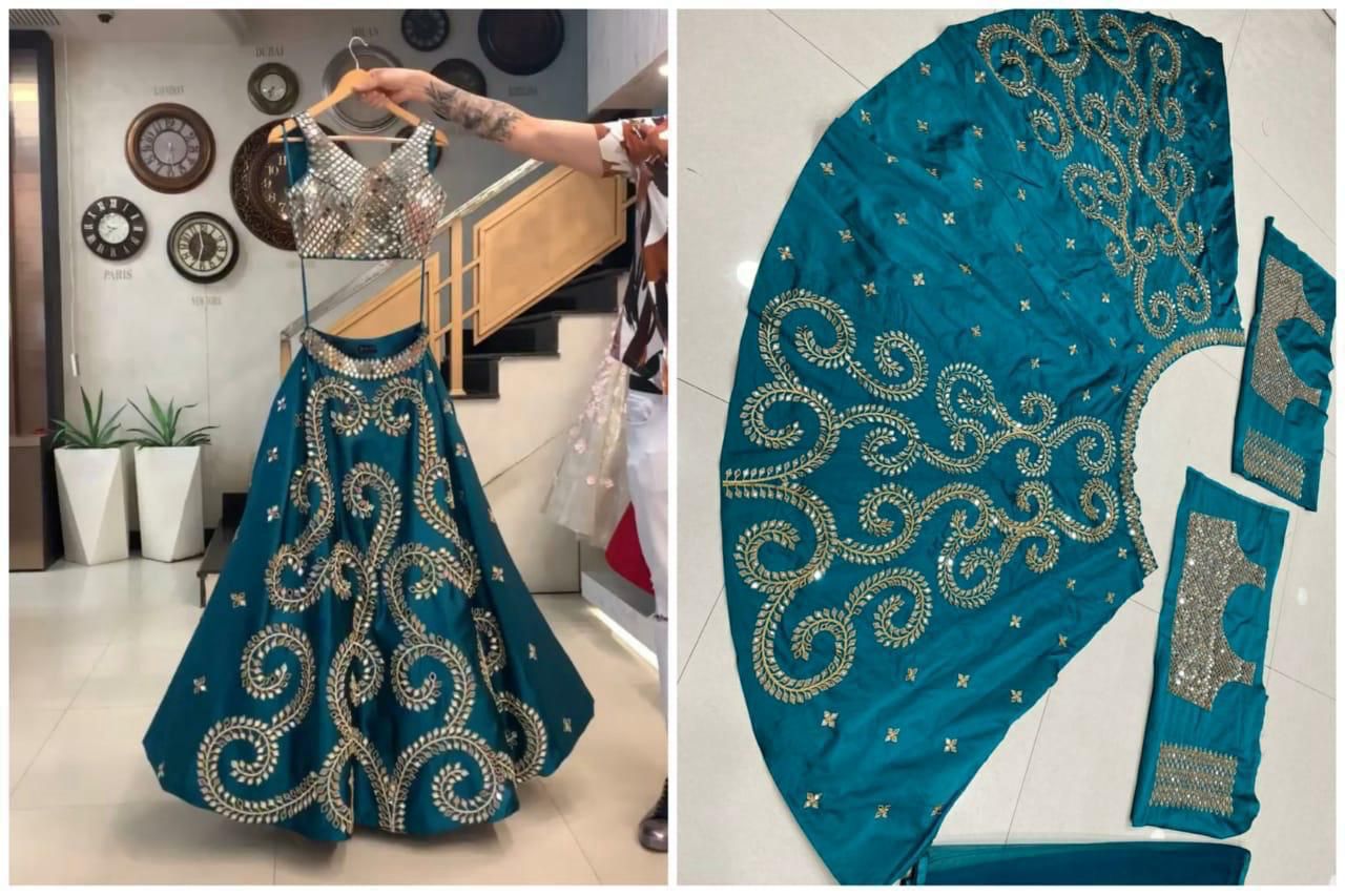 Silk Embroidery Work Lehenga With Dupatta in Chandler