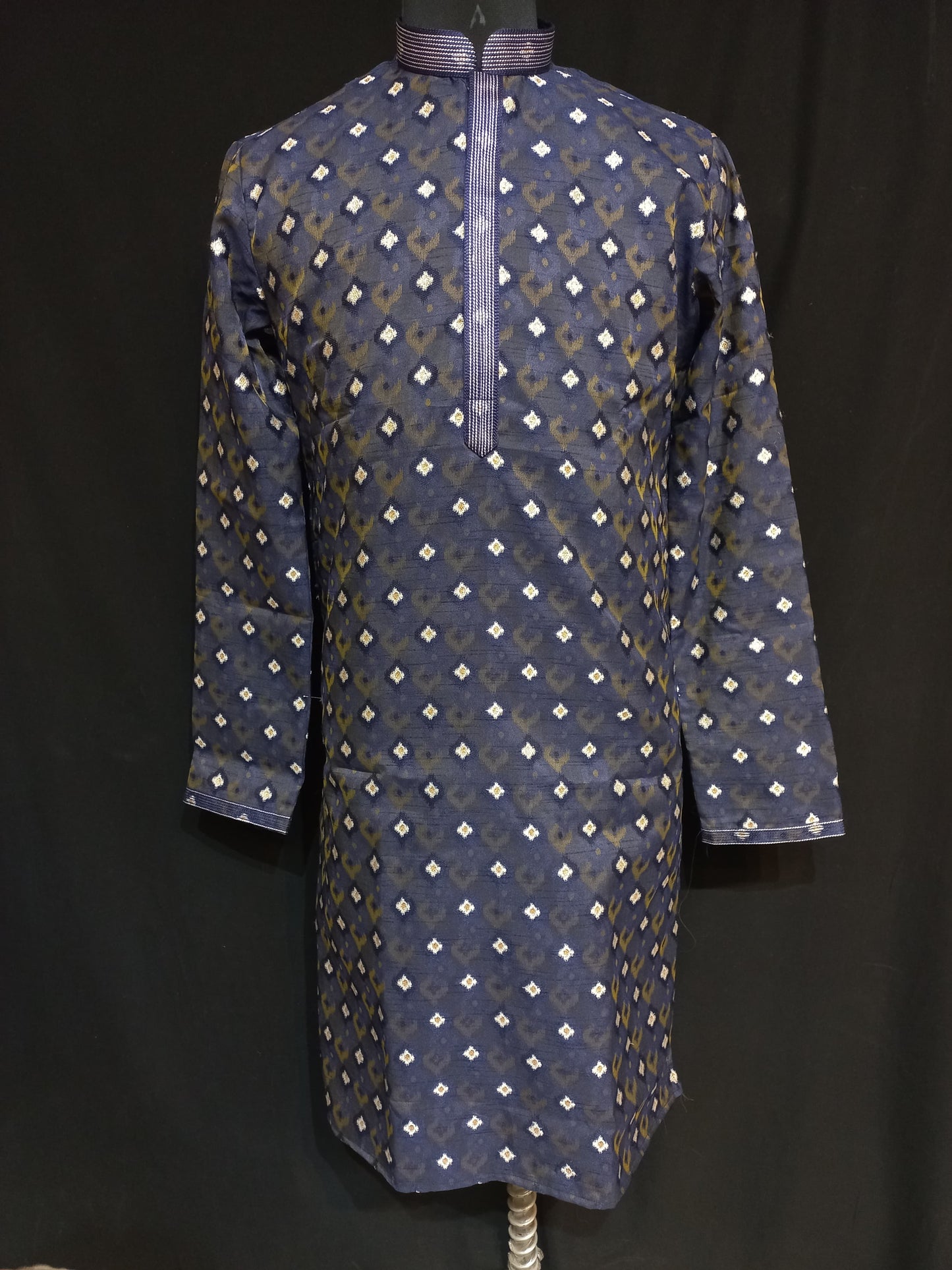 Stunning Blue Color Banarasi Brocade Kurta Suits For Men