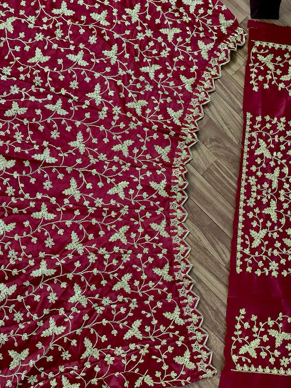 Malay Satin Silk Embroidery With Coding Work Lehenga in Chandler