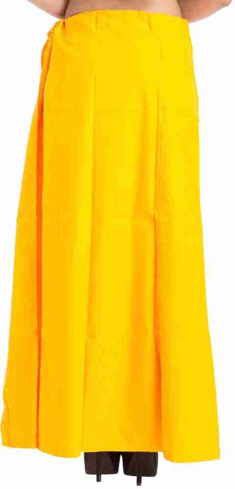 Yellow Color Sequins Thread Work With Cotton Petticoat In Happy Jack