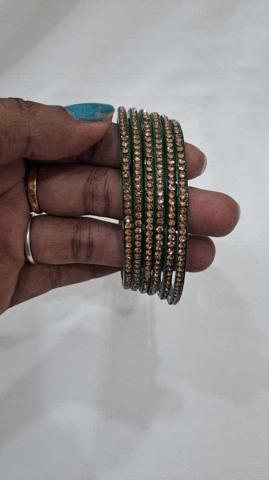 Stunning Dark Green Color Fancy Glass Bangles Near Me