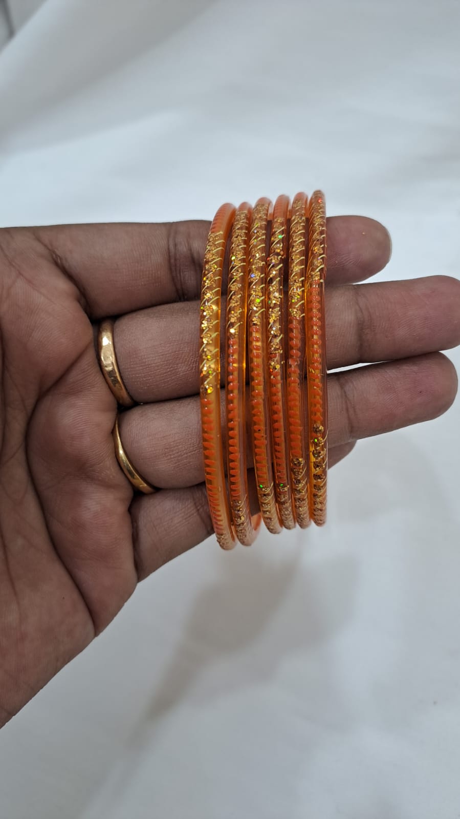 Orange Color Glass Bangles In USA