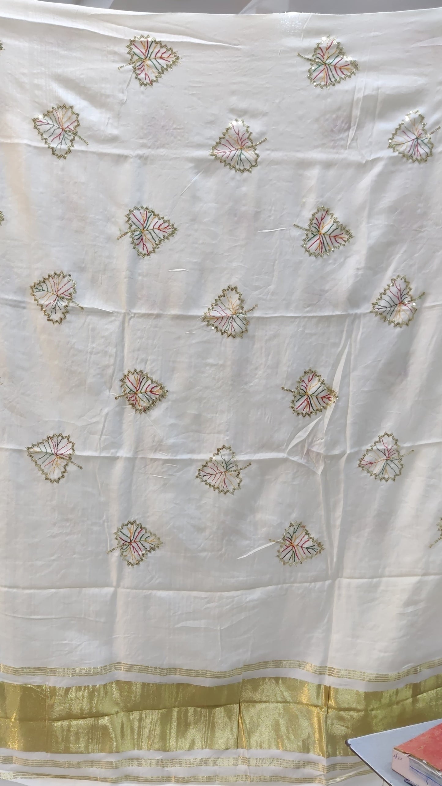 Beautiful White Color Dupatta With Sequence And Thread Work For Women