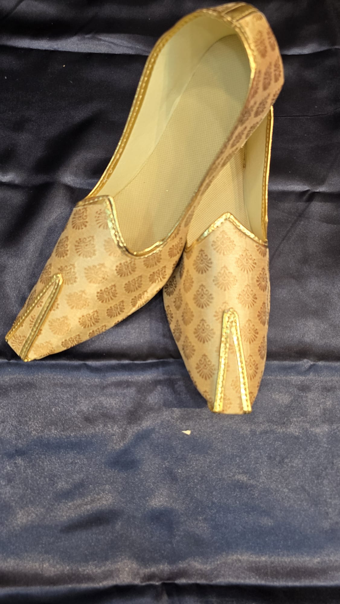 Golden Color men's sherwani footwear Mojari Near me