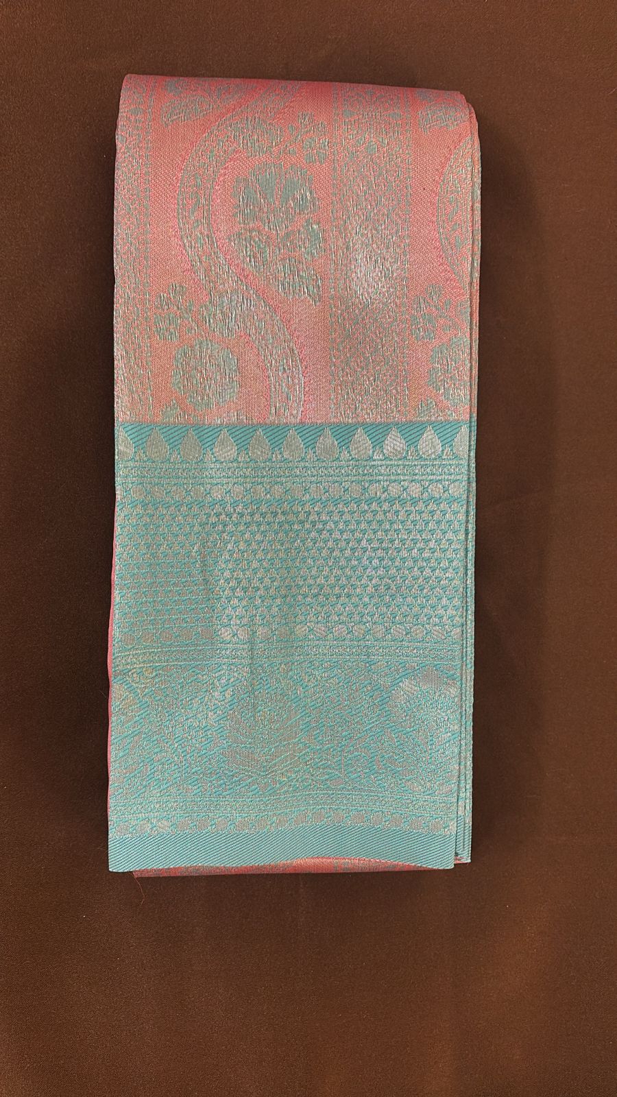 Beautiful Pink Color Floral Design Art Silk Saree With Contrast Border For Women