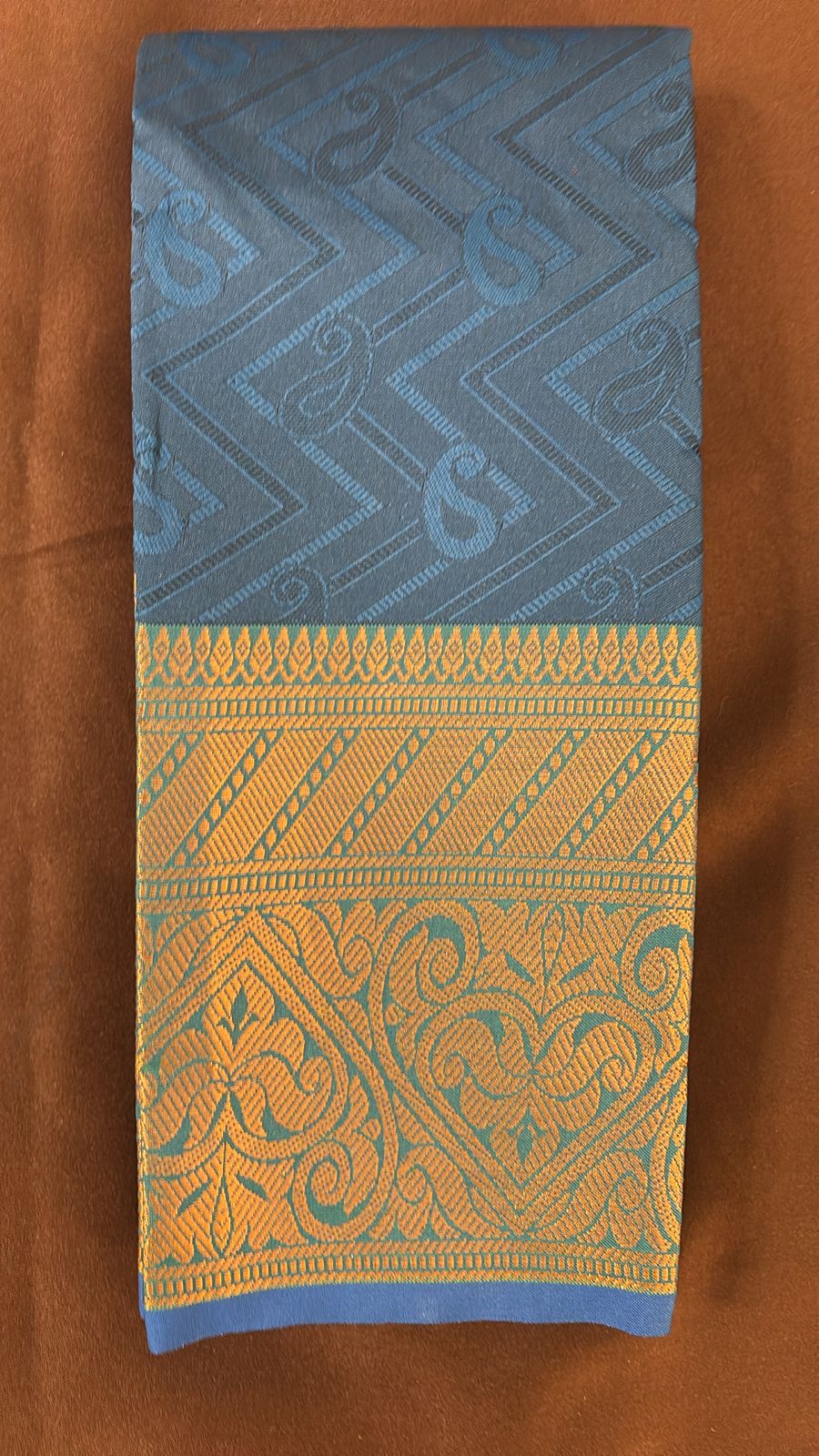 Elegant Blue Color Art Silk Saree With Contrast Border For Women