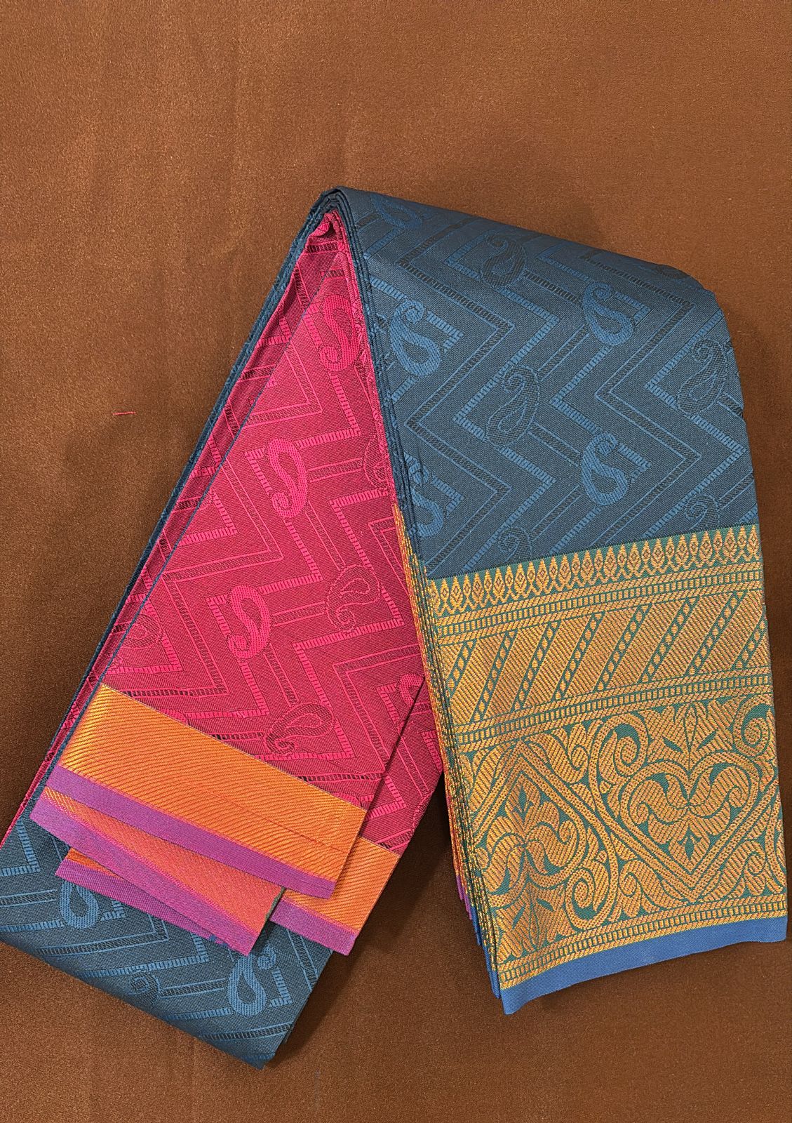 Elegant Blue Color Art Silk Saree With Contrast Border Near Me