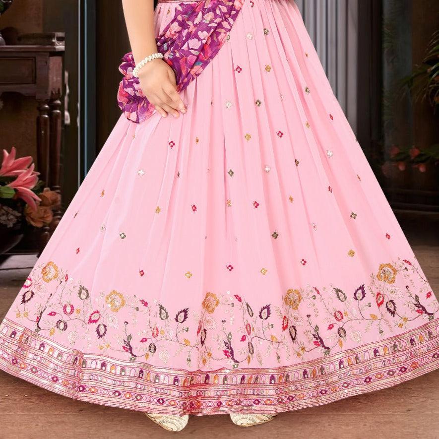Charming Light Pink Color Embroidery And Sequins Work Choli In Arizona