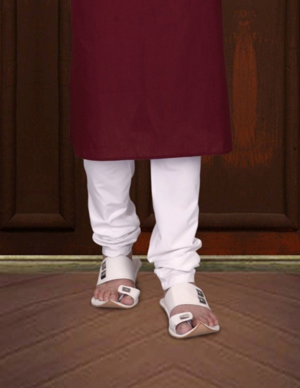 Divine Plain Maroon Color Premium Linen Cotton Kurta In USA