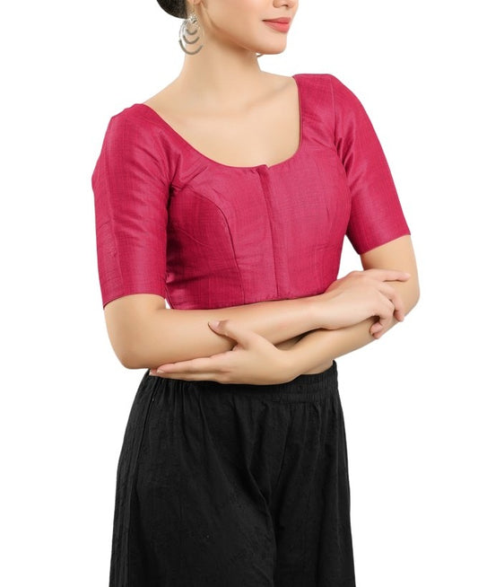 Stunning Magenta Color Art Silk Designer Blouse For Women