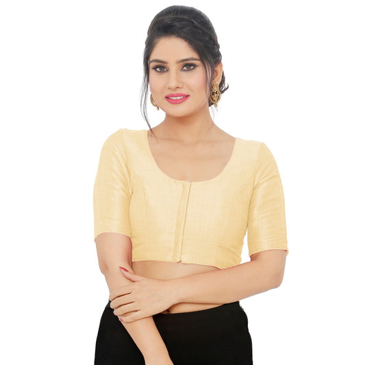 Graceful Beige Color Art Silk Designer Blouse For Women