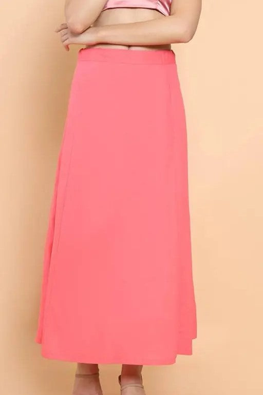 Beautiful Pink Color Women's Pure Cotton Embroidery Petticoat