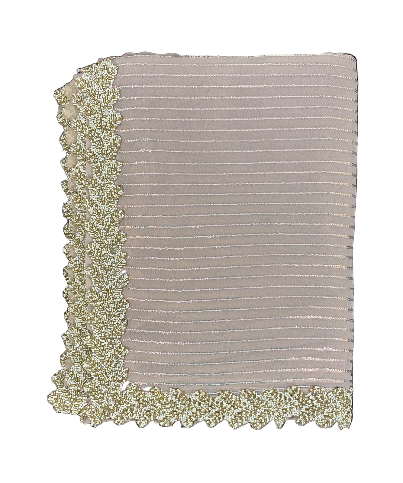 Amazing Pastel Lavender Color Soft Georgette With Sequins Work Fancy Saree - PREMIUM QUALITY