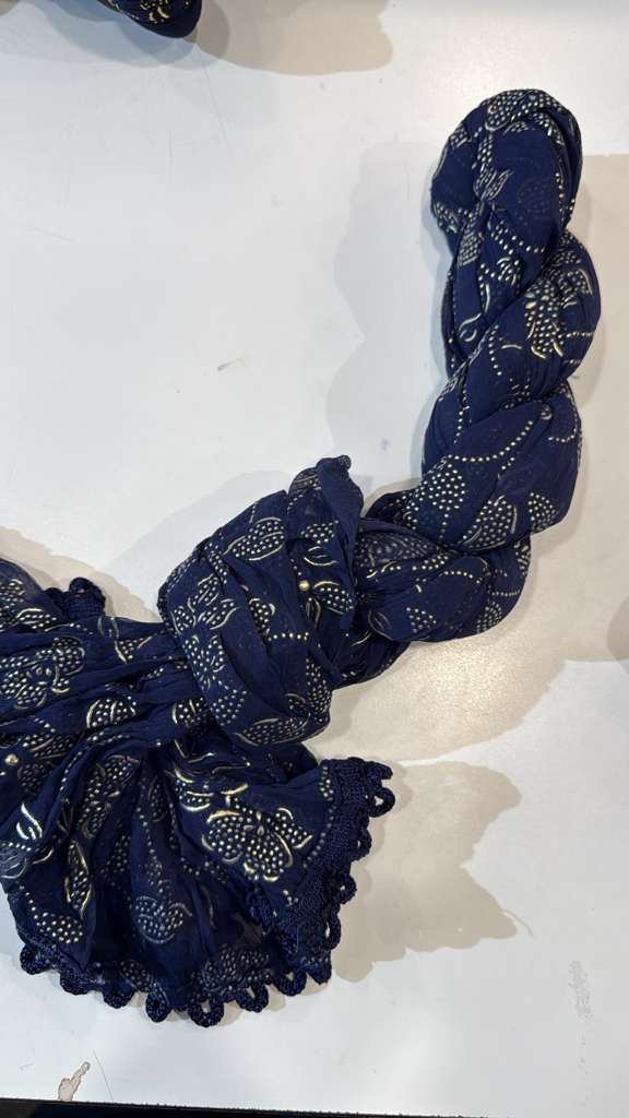 Fantabulous Navy Blue Color Gold Printed Dupatta For Women
