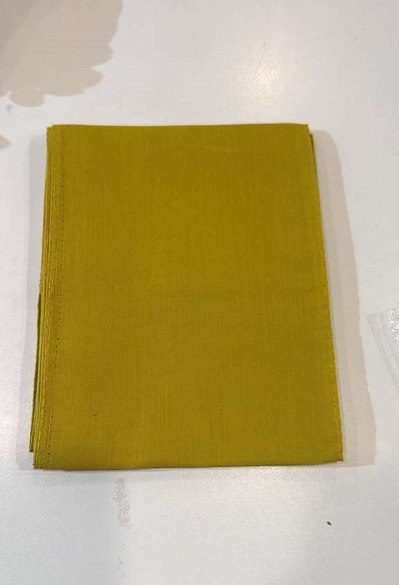 Fabulous Olive Green Color Cotton Saree Falls