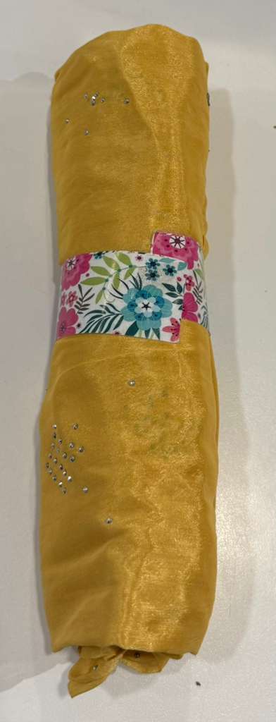 Beautiful Light Yellow Colored Shimmer Dupatta For Women