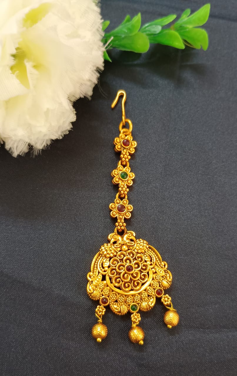 Attractive Gold Beautiful Antique Gold Tikka