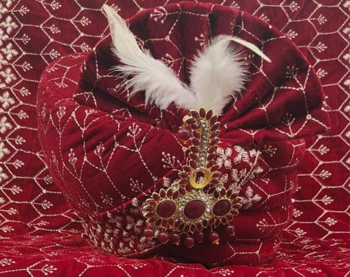 Red Color Fancy Turban For Men Near Me