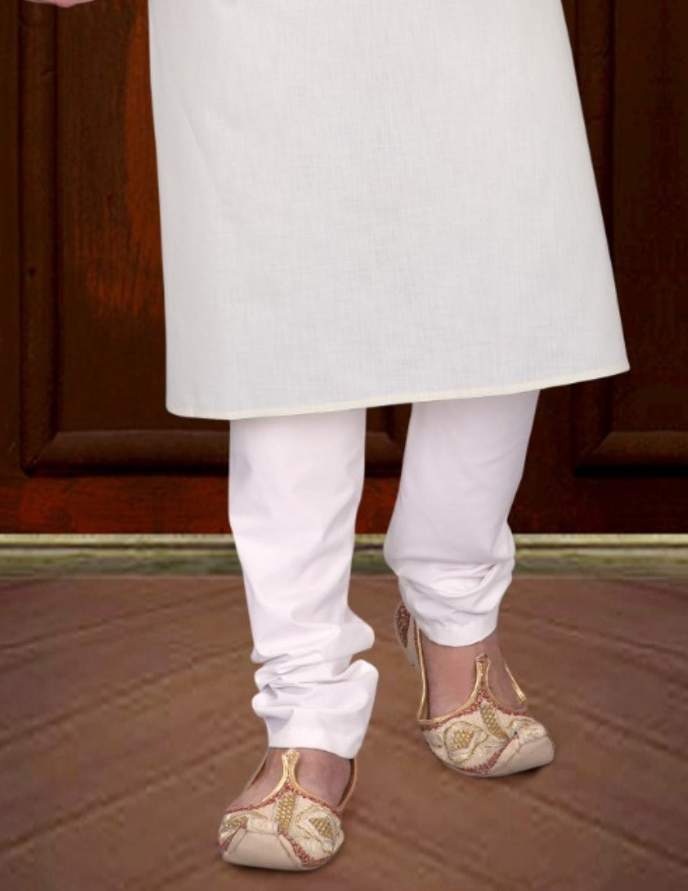 Elegant Cream Color Premium Linen Cotton Kurta In USA