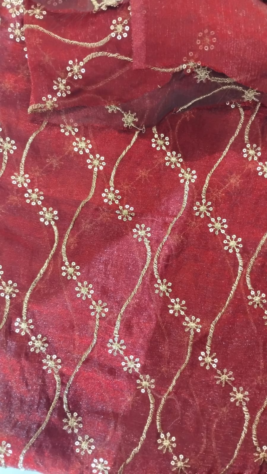 Maroon Color Soft Space Silk With Sequins Embroidery Work Saree Near Me