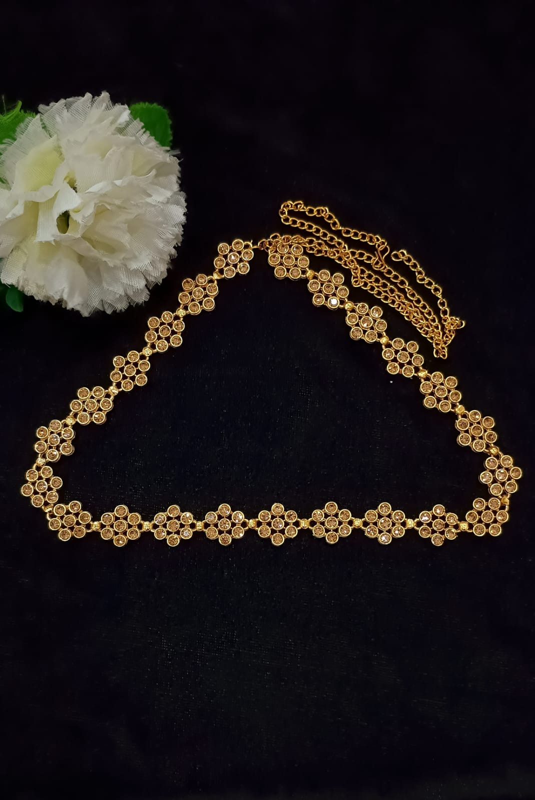 Antique Gold Floral Design Stone Worked In Yuma