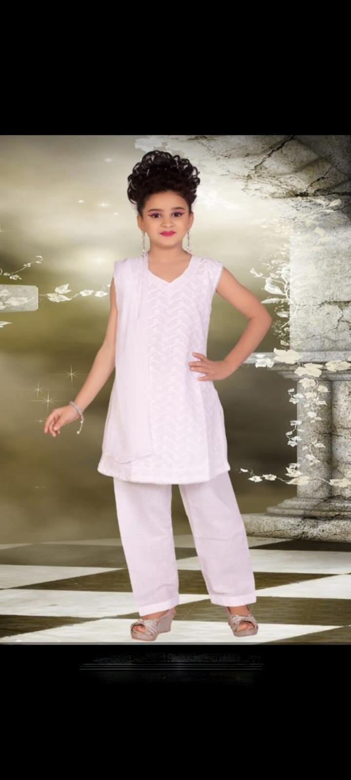 Pink Color Cotton Chikan Suits For Girls Near Me