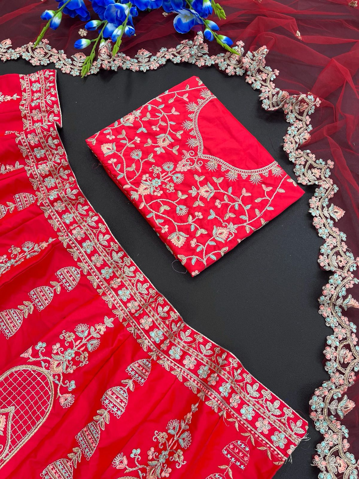 Elegant Red Color Lehenga In Prescott