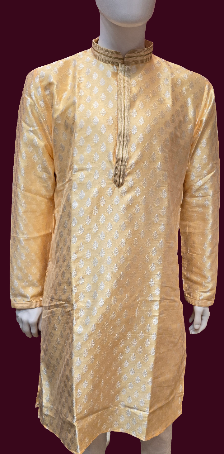 Silver Zari Embroidery Work Banarasi Brocade Kurta Suits Near Me