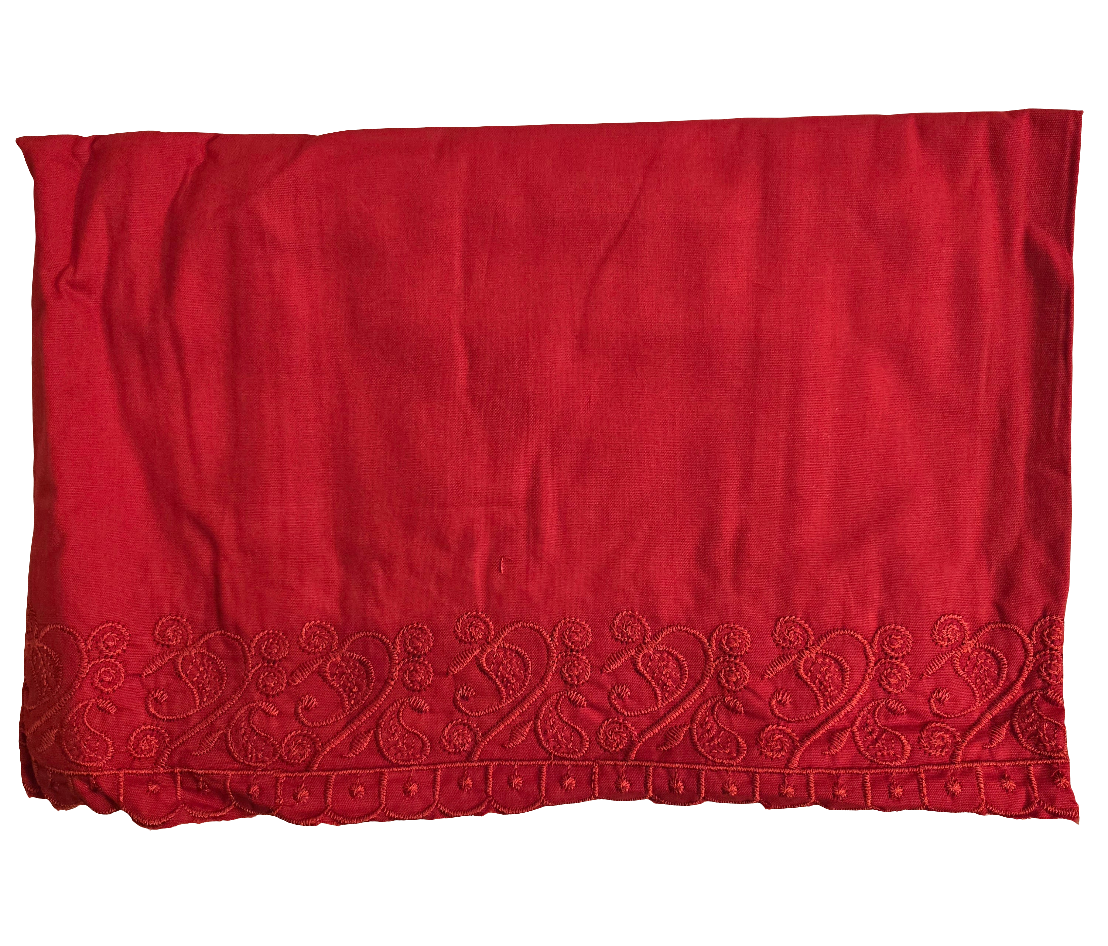 Elegant Red Colored Cotton Readymade Petticoat For Women