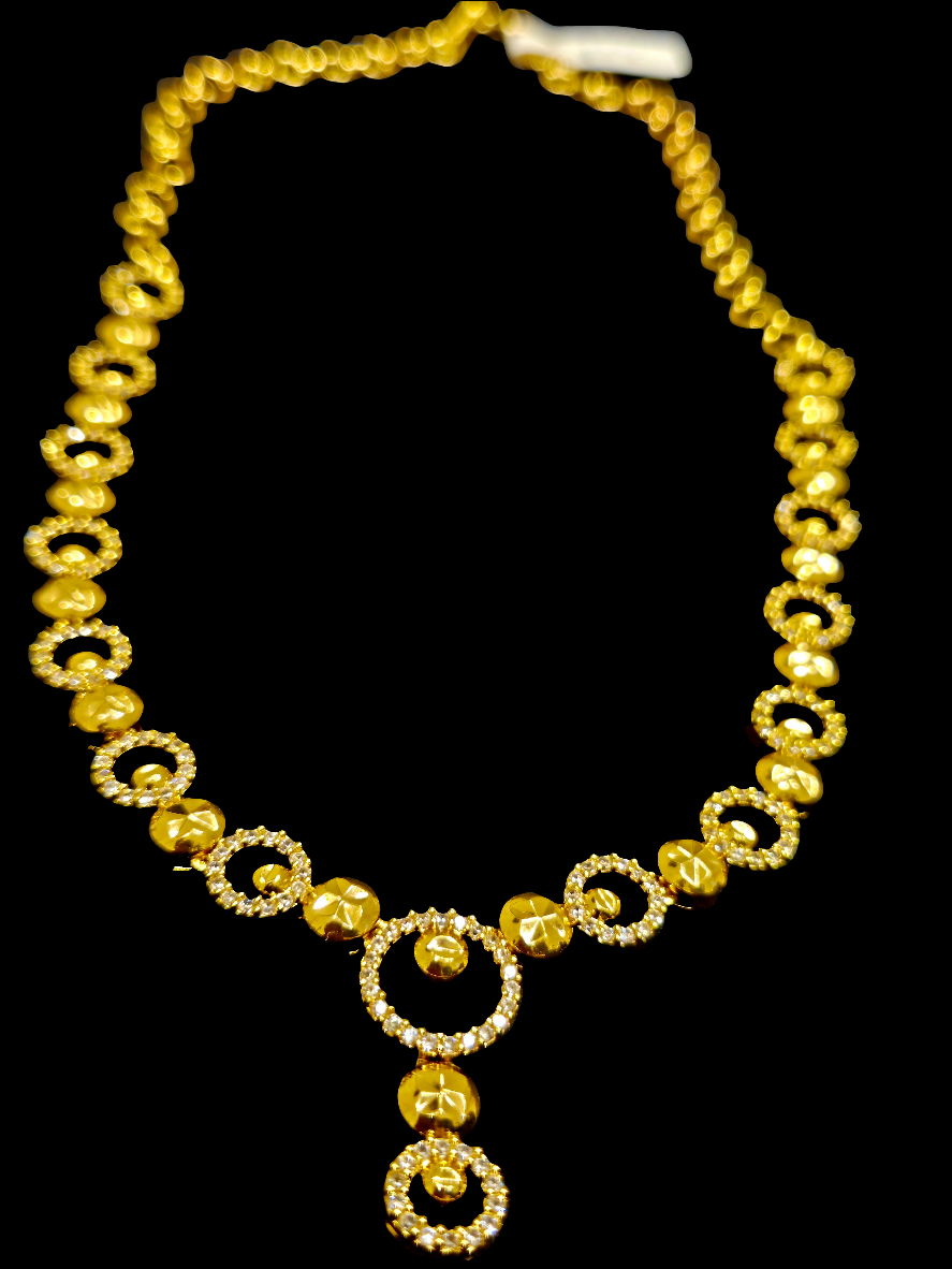Gold Plated White Stone Jewelry Set For Women In Prescott