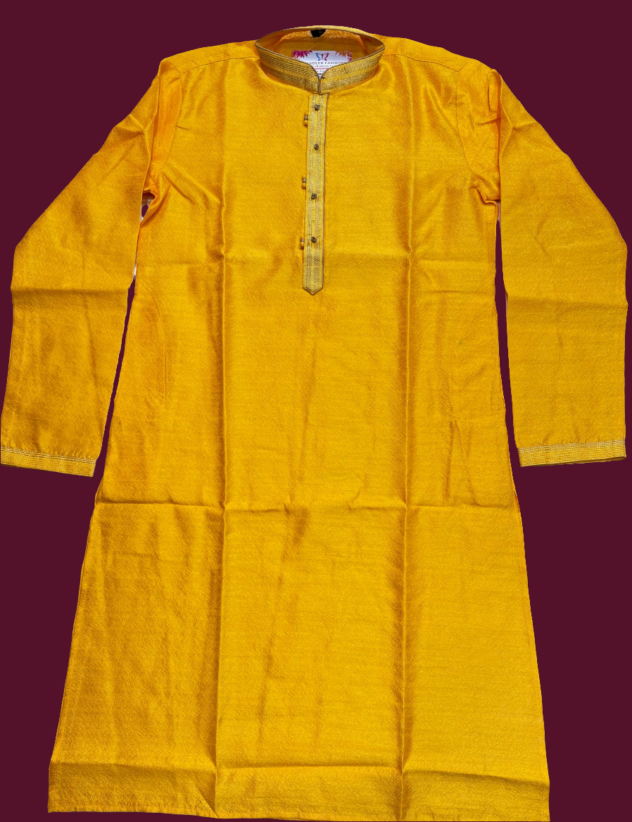 Appealing Yellow Color Jacquard Kurta Suit In USA