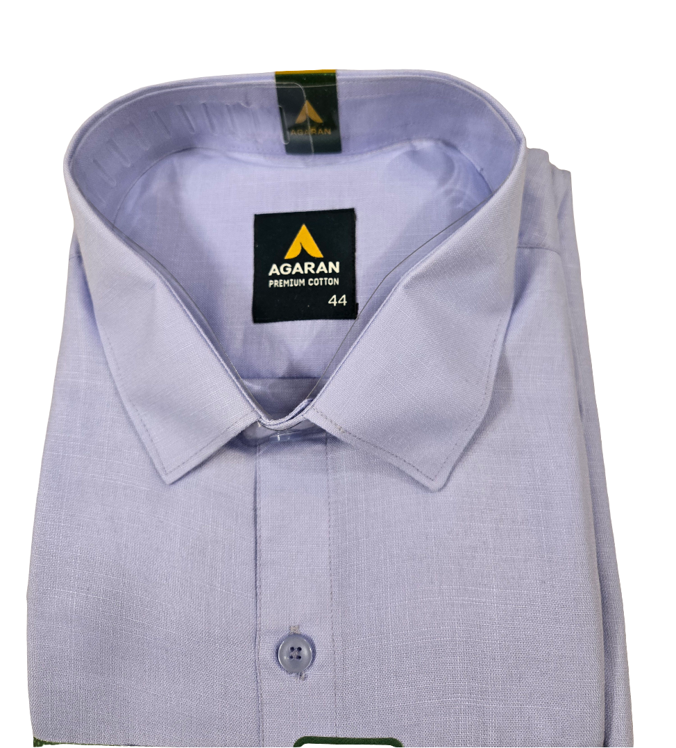 Lavender Color Cotton Shirt With Matching Border Dhoti Set Near Me