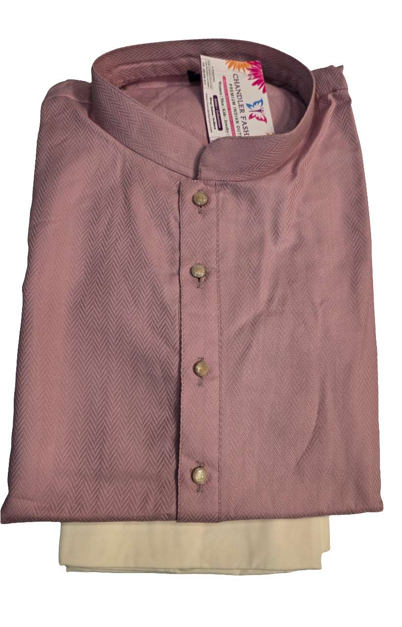 Pink Color Designer Men's Kurta With Pajama Pant In Chandler