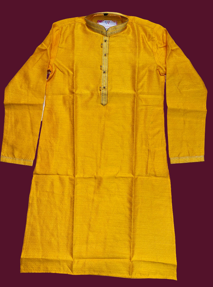 Appealing Yellow Color Jacquard Kurta Suit For Men
Near Me