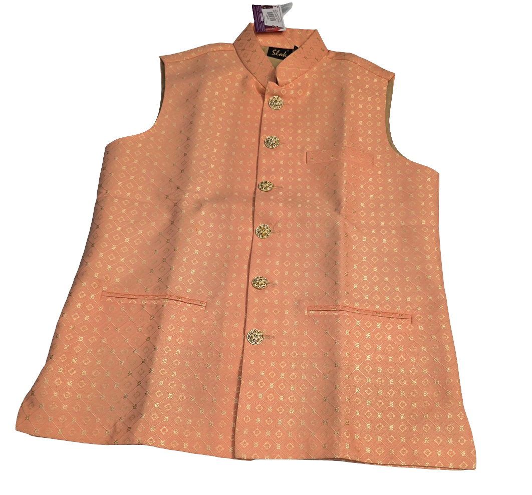 Light Orange Colored Koti Jacket For Men In USA