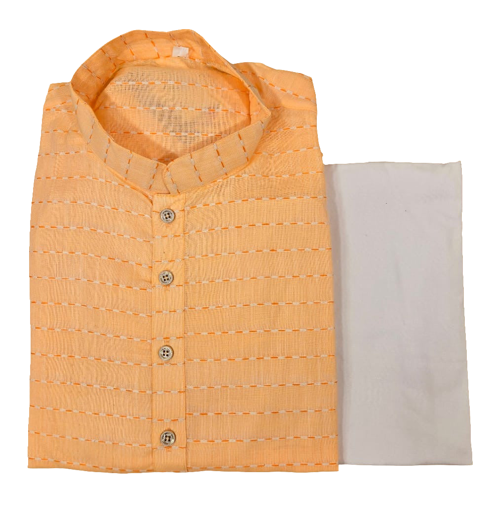 Stunning Orange Color Designer Men's Kurta With Pajama Pant
Near Me