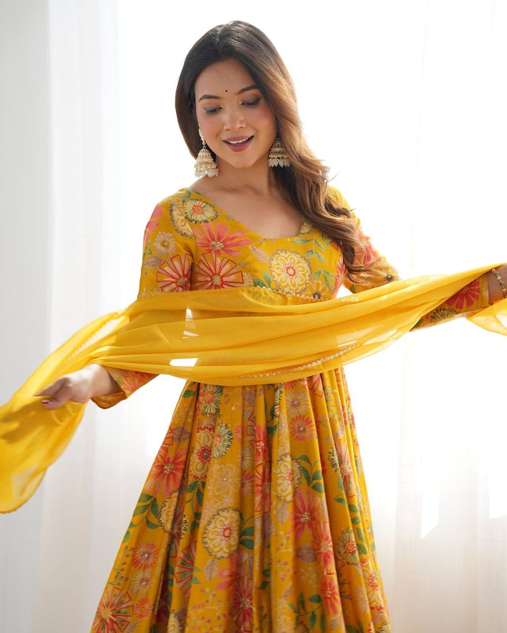 Yellow Color Kurti And Palazzo Set In Yuma