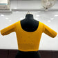 Appealing Yellow Color Cotton Lycra Ready To Wear Strachable Blouse With Siroski Work Near Me