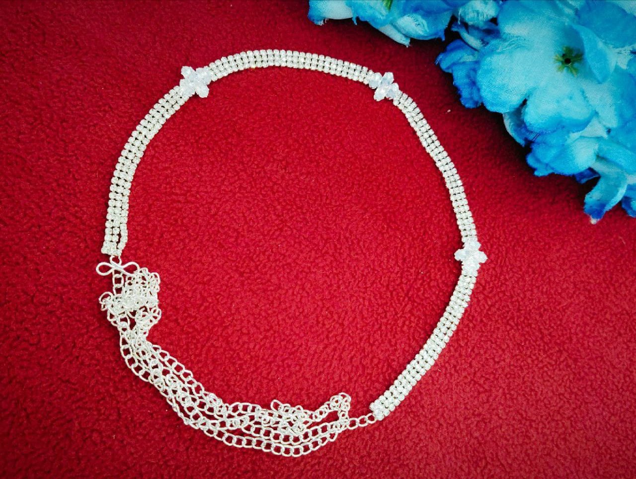 American Diamond Stone Worked Hip Chain In Yuma