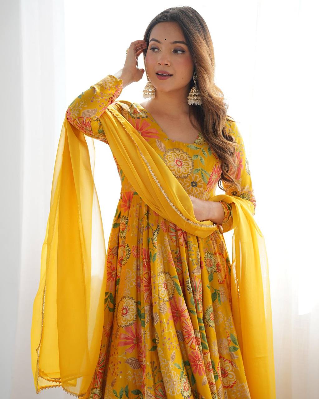 Roman Silk Kurti And Palazzo With Dupatta In Chandler