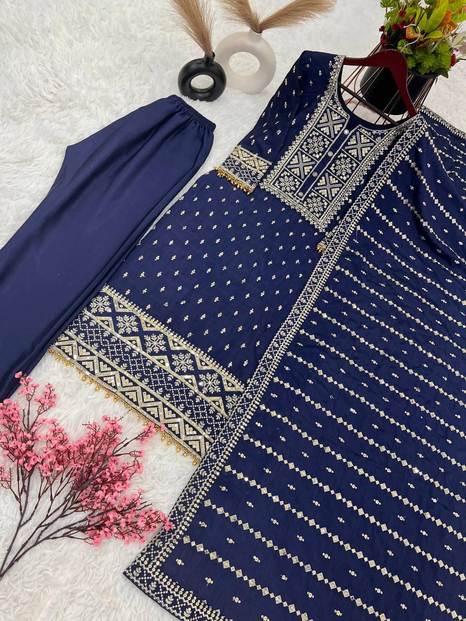 Beautiful Blue Colored Kurti Suits In Tempe