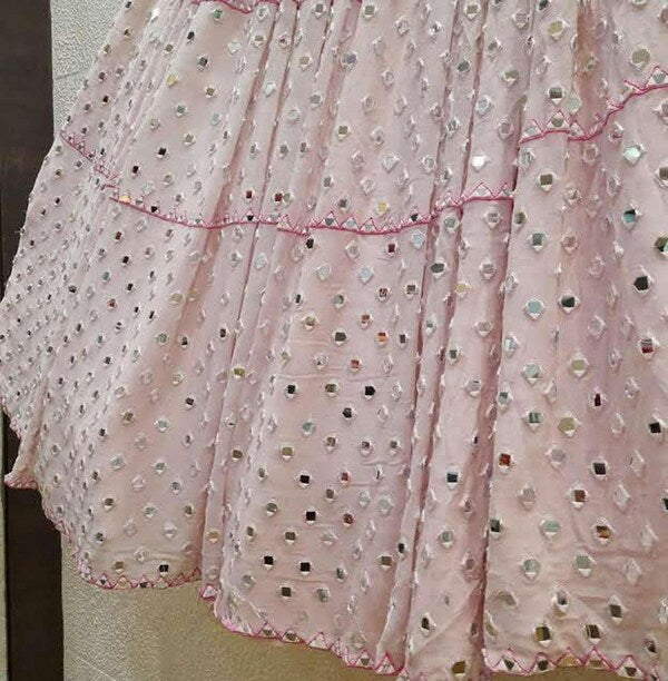 Fabulous Pink Color Embroidery Party Wear Georgette Lehenga In Prescott